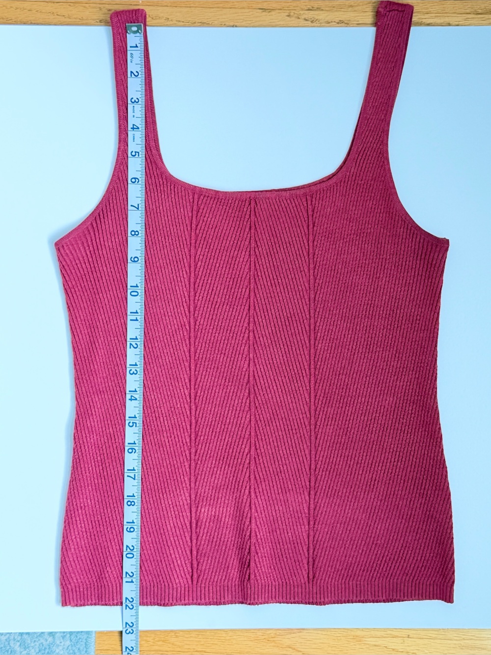 Halogen Pink Ribbed Knit Tank Top Women's Size Medium